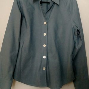 Coldwater Creek blue button-down blouse